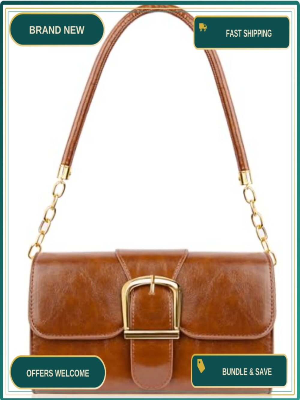 Faux Leather Shoulder Hobo Bag Everyday Tote Purse